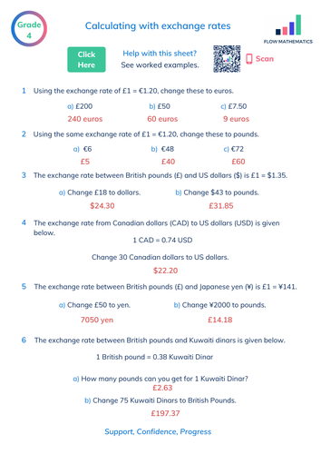 Exchange rates | Teaching Resources