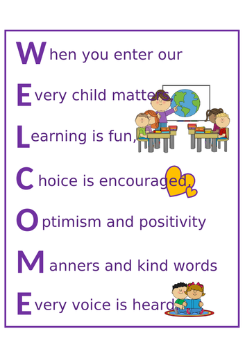 Welcome to our Classroom Sign | Teaching Resources