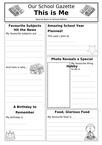 Getting to know me activity | Teaching Resources