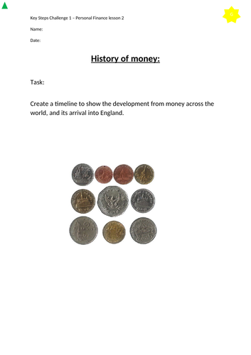 history of money teaching resources