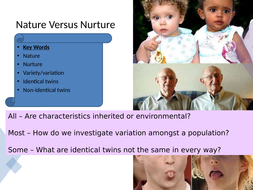 Genetic versus Environmental Factors [NEW SPEC AQA] | Teaching Resources