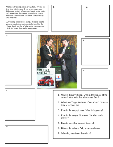 CCEA GCSE KS3 Media Texts Adverts | Teaching Resources
