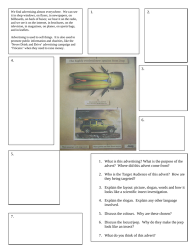 CCEA GCSE KS3 Media Texts Adverts | Teaching Resources