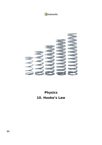 A/AS Level - Springs and Hooke's Law - past paper questions with