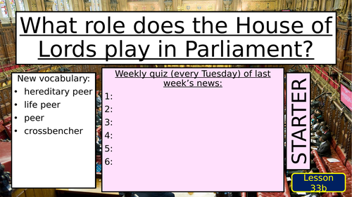Edexcel A Level UK Politics Lessons 101-104 (Structure Role of