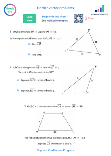 Vectors proofs for GCSE (Grade 8-9) | Teaching Resources