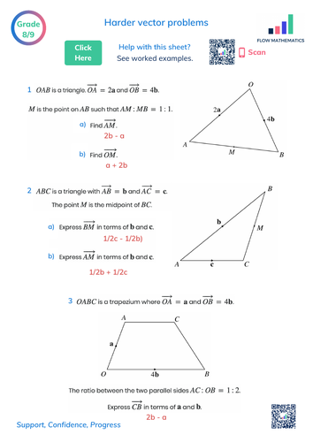 Vectors proofs for GCSE (Grade 8-9) | Teaching Resources