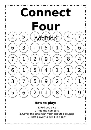 Connect Four Addition Teaching Resources 9455