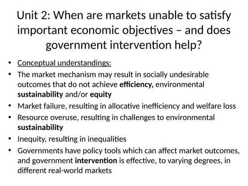 Unit 2.7 IB Economics  (ppt) 2022