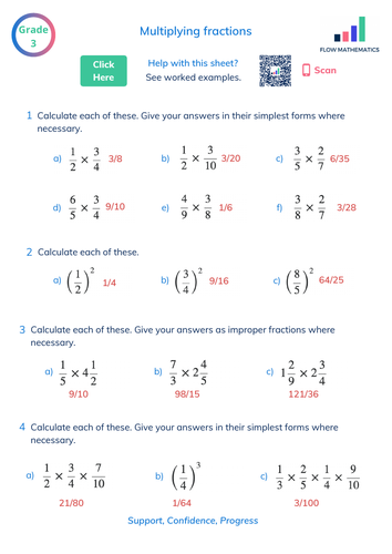 Multiplying fractions | Teaching Resources