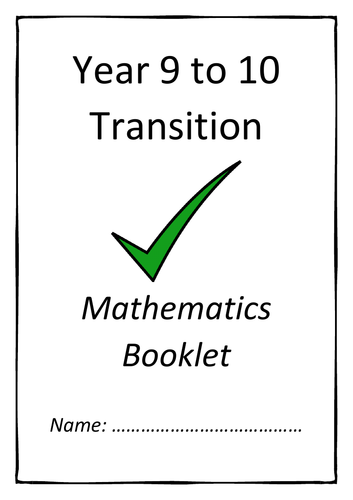 Year 9 to 10 Transition Booklet