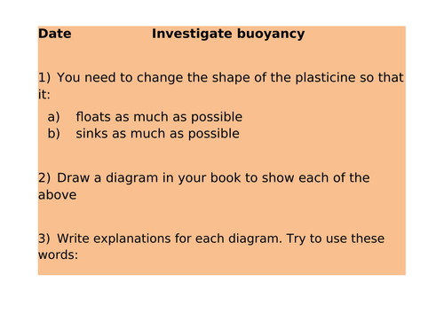 Buoyancy KS2 Lesson Plan, Key Vocabulary Posters, Information Text