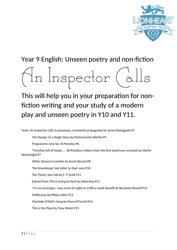 An Inspector Calls: context and intro | Teaching Resources