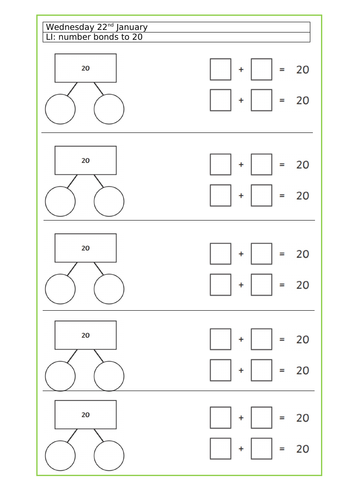 year-1-number-bonds-to-20-teaching-resources