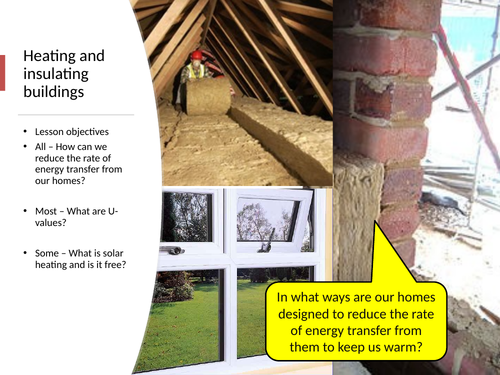 Insulation and Energy Transfer [NEW SPEC AQA] | Teaching Resources