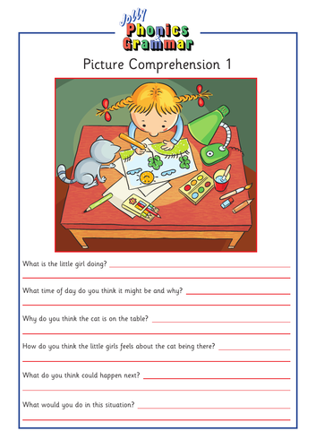 jolly phonics and grammar picture comprehension worksheets teaching