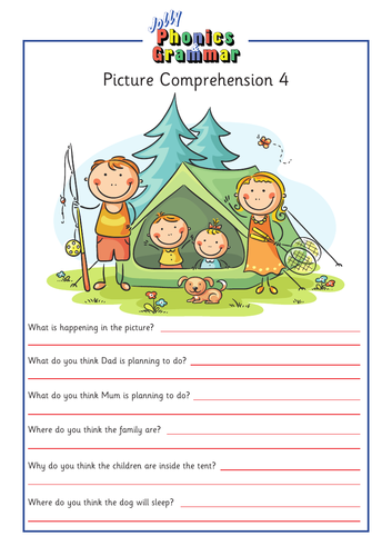 jolly phonics and grammar picture comprehension worksheets teaching