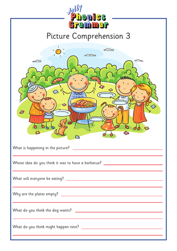 jolly phonics and grammar picture comprehension worksheets teaching