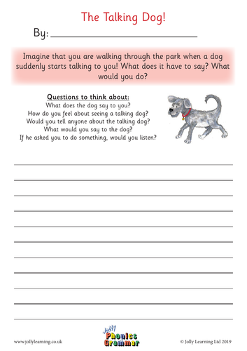 Jolly Phonics and Grammar Writing Prompt Worksheets | Teaching Resources