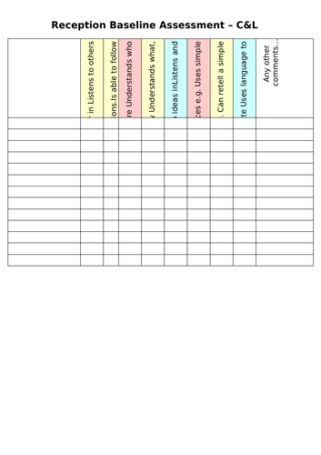 Reception Baseline Assessments | Teaching Resources