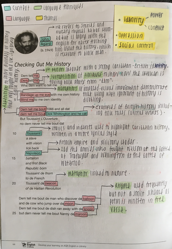 GCSE English Literature Power and Conflict poetry Grade 9 notes ...