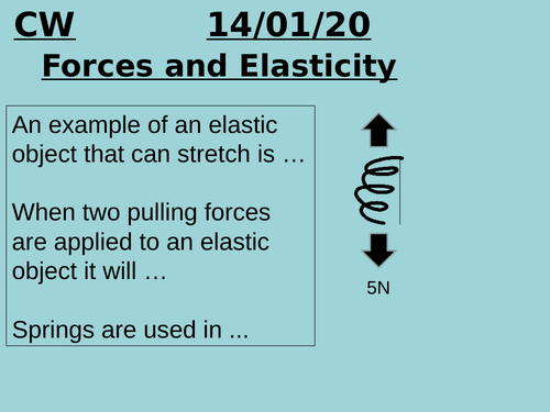 Forces And Elasticity Teaching Resources