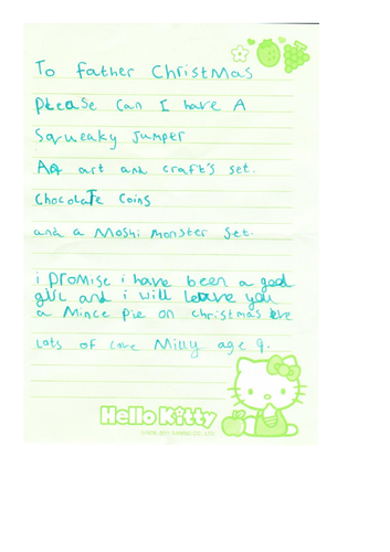 Christmas letter examples teaching resources
