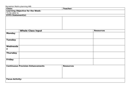 Early Years/EYFS Planning Templates | Teaching Resources