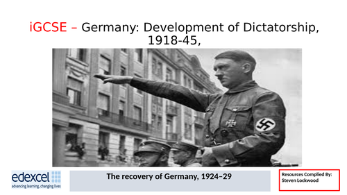 GCSE History: 5. Germany - The Work of Stresemann 1924-29