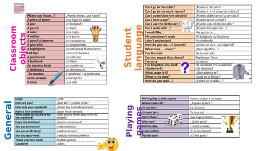 Target Language Mat Spanish Teaching Resources 8388