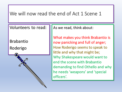 Othello Brabantio | Teaching Resources