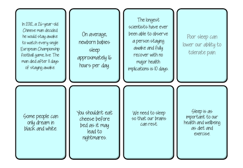 Sleep Hygiene | Teaching Resources