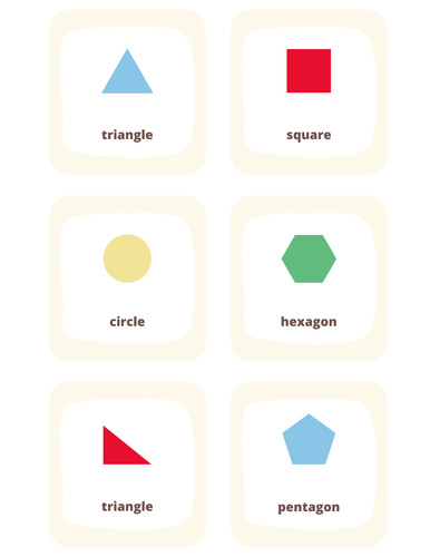Geometric Shapes! Flash Cards | Teaching Resources