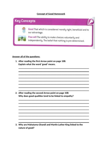 GCSE: What is goodness | Teaching Resources