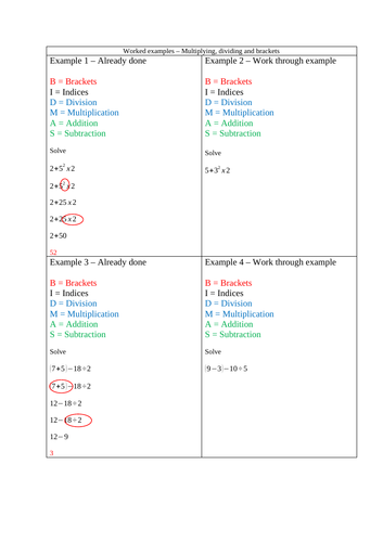 Indices, roots, reciprocals and hierarchy operations - worksheets ...