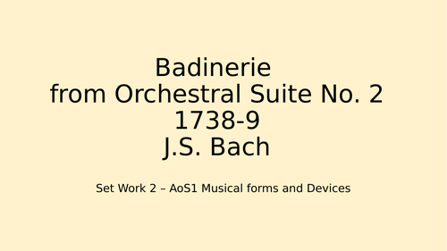 Intro to Bach Badinerie Eduqas set work