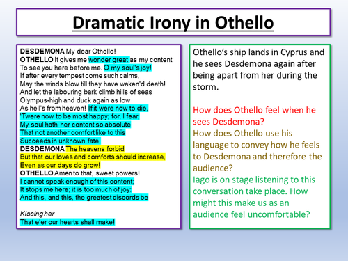 Othello Dramatic Irony | Teaching Resources