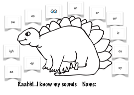 Dinosaur Read Write Inc sounds assessment Sets 1-3 | Teaching Resources