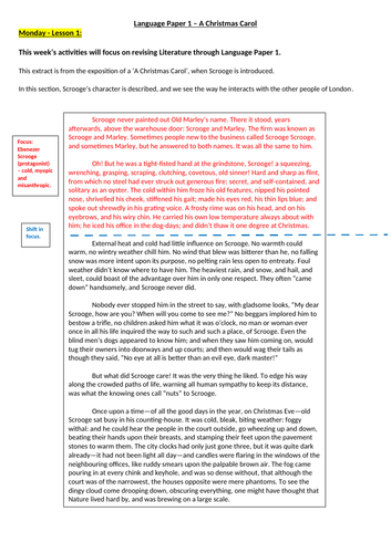 GCSE English Language 'through literature' Resource Booklets | Teaching ...