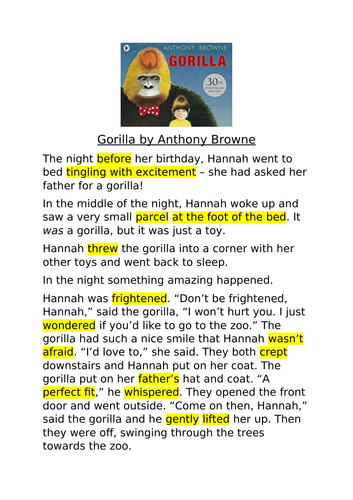 gorilla-by-anthony-browne-guided-reading-teaching-resources