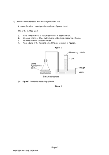 GCSE OCR Chemistry The Rate and Extent of Chemical Change Complete ...
