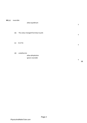 GCSE OCR Chemistry The Rate and Extent of Chemical Change Complete ...