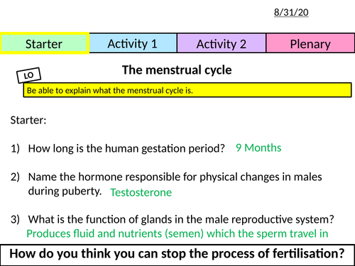 10.2.5 The menstrual cycle (NEW Activate 1)