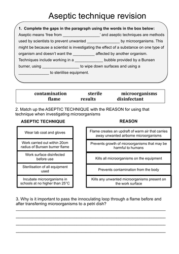 Edexcel Biology Revision Worksheets T5 Health And Disease 