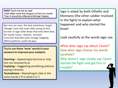 Othello Iago's Plans | Teaching Resources