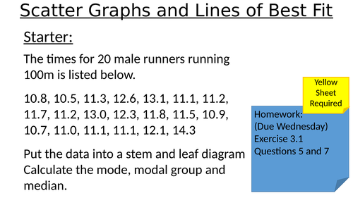 Chapter 3 Data Lesson PowerPoint Bundle Pearson Textbook Edexcel Higher ...