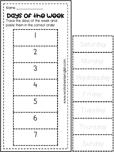 Days of the week worksheets | Teaching Resources