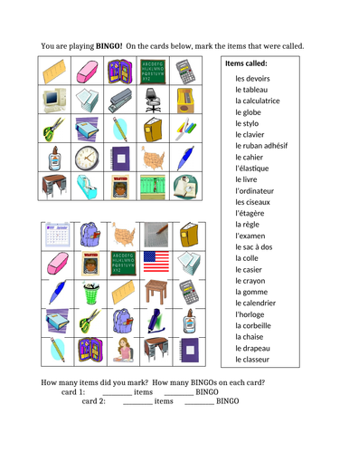 fournitures-scolaires-school-supplies-in-french-bingo-worksheet