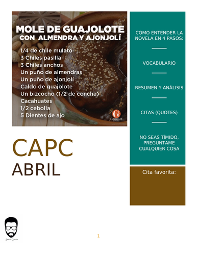 Como agua para chocolate - Abril(Analisys)