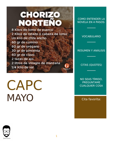 Como agua para chocolate - Mayo(Analisys)